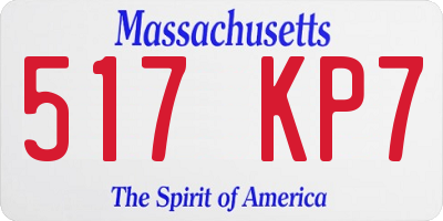 MA license plate 517KP7