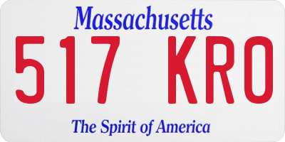 MA license plate 517KR0