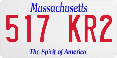 MA license plate 517KR2