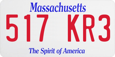 MA license plate 517KR3