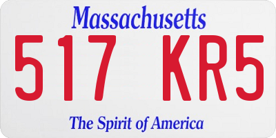 MA license plate 517KR5