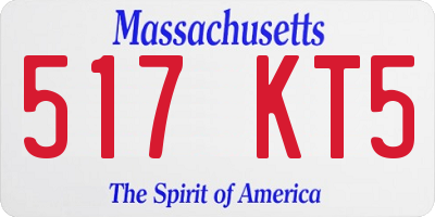 MA license plate 517KT5