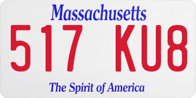 MA license plate 517KU8