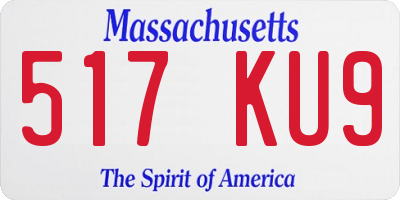 MA license plate 517KU9