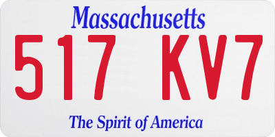 MA license plate 517KV7
