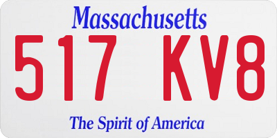 MA license plate 517KV8