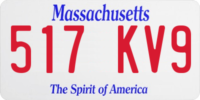 MA license plate 517KV9