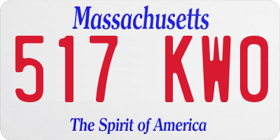 MA license plate 517KW0