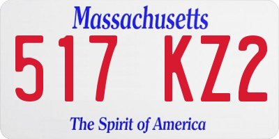 MA license plate 517KZ2