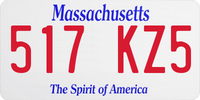 MA license plate 517KZ5