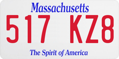 MA license plate 517KZ8