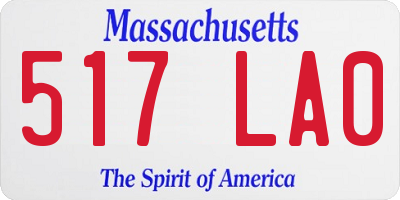 MA license plate 517LA0