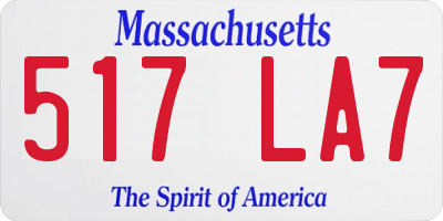 MA license plate 517LA7