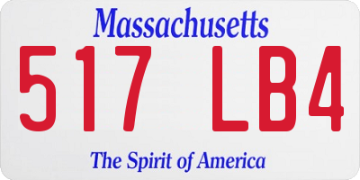 MA license plate 517LB4