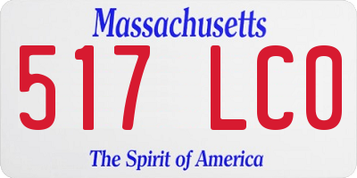 MA license plate 517LC0