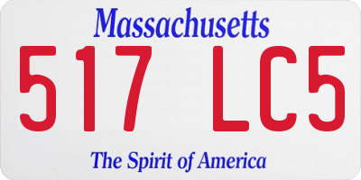 MA license plate 517LC5