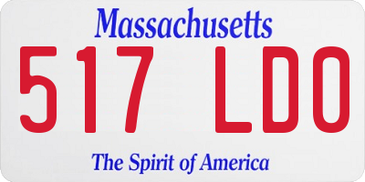 MA license plate 517LD0