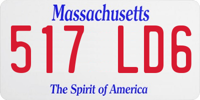 MA license plate 517LD6