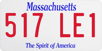 MA license plate 517LE1