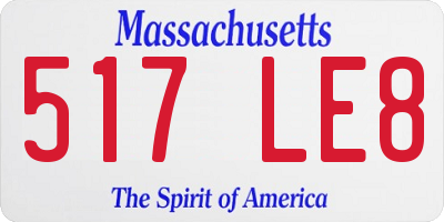 MA license plate 517LE8