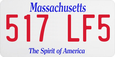 MA license plate 517LF5