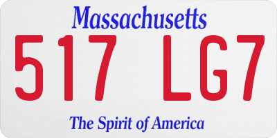 MA license plate 517LG7