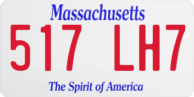 MA license plate 517LH7