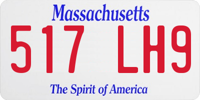 MA license plate 517LH9