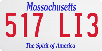 MA license plate 517LI3