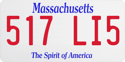 MA license plate 517LI5