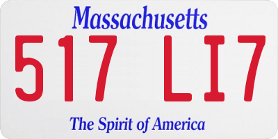 MA license plate 517LI7