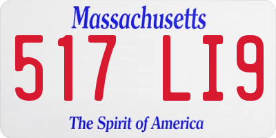 MA license plate 517LI9