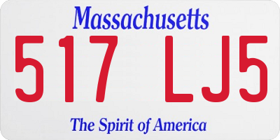 MA license plate 517LJ5