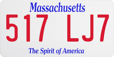 MA license plate 517LJ7