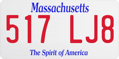 MA license plate 517LJ8