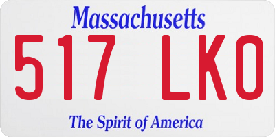MA license plate 517LK0