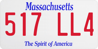 MA license plate 517LL4