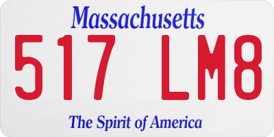 MA license plate 517LM8