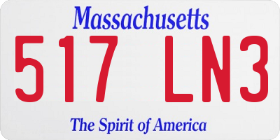 MA license plate 517LN3
