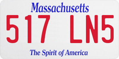 MA license plate 517LN5