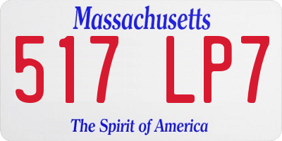 MA license plate 517LP7