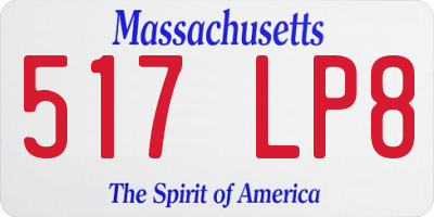 MA license plate 517LP8