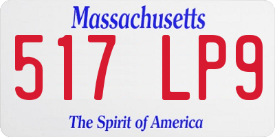 MA license plate 517LP9