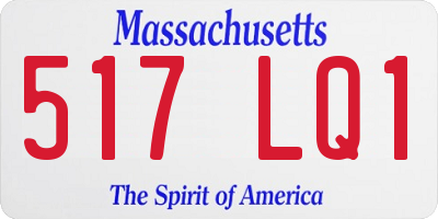 MA license plate 517LQ1