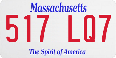 MA license plate 517LQ7