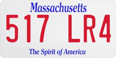 MA license plate 517LR4