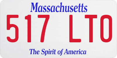 MA license plate 517LT0