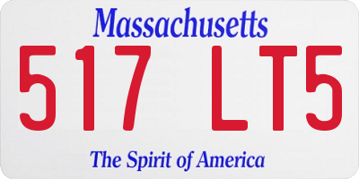 MA license plate 517LT5