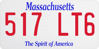 MA license plate 517LT6