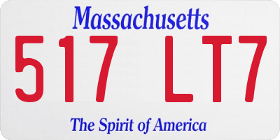 MA license plate 517LT7